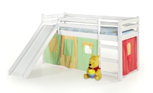 Dětská patrová postel se skluzavkou Neo Plus, bílá